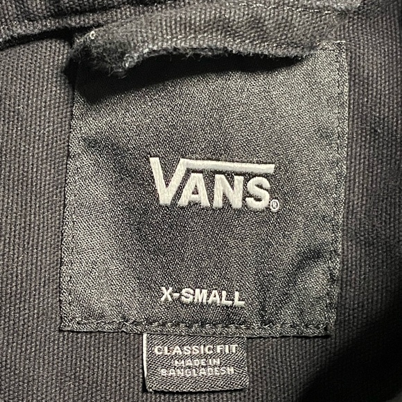 Vans Black Embroidered Utility Jacket XS Floral Button Front Size X-Small - Picture 3 of 12